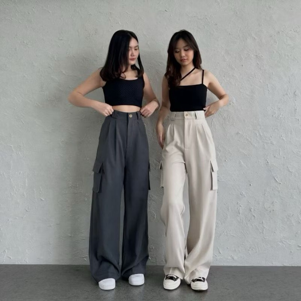 PREMIUM CELANA KARGO SERUT - KIYA KARGO - CELANA KARGO WANITA - CELANA KULOT KARGO