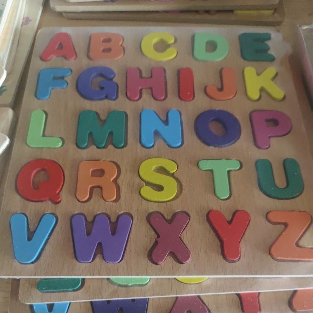 Lego kayu Huruf ABC lepas dan Angka