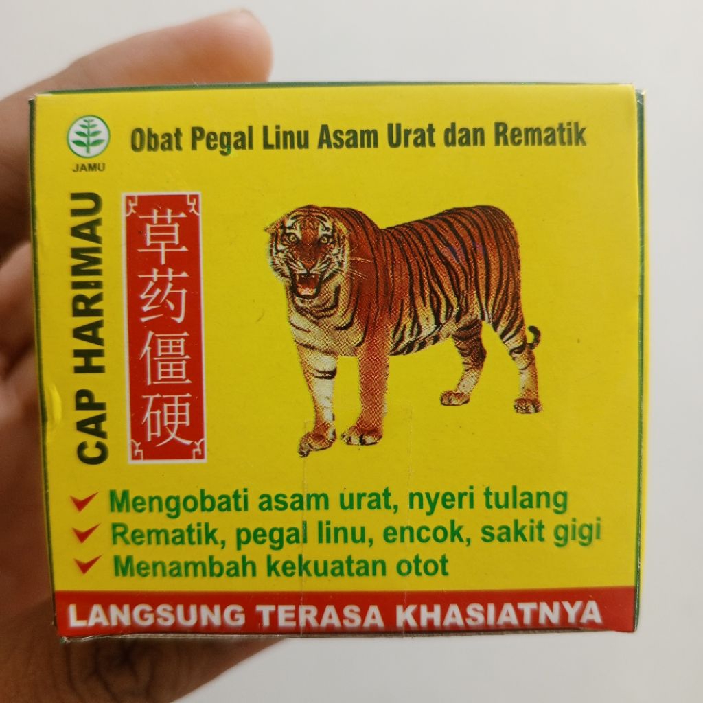 cap harimau jamu tradisional asam urat dan pegilinu isi 40 kapsul