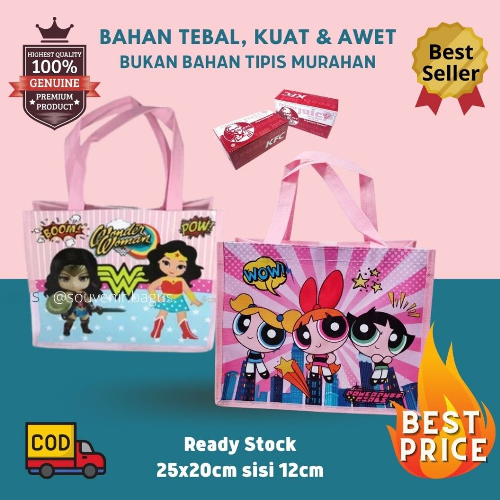

Tas Ultah Anak Power Puff Girls Wonder Woman Souvenir Ulang Tahun Blossom Buttercup