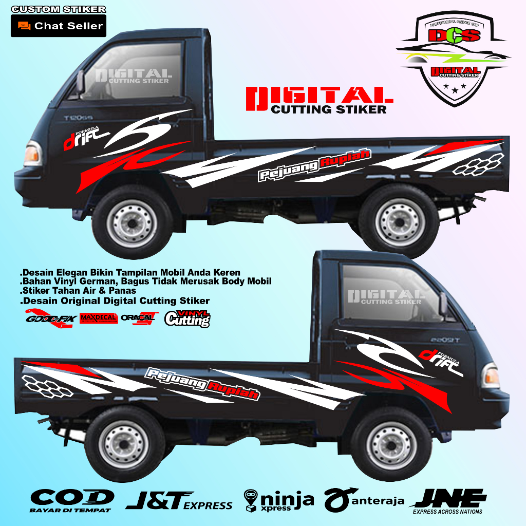 Stiker Mobil Pick Up suzuki futura Stiker Pick Up Colt T 120ss New