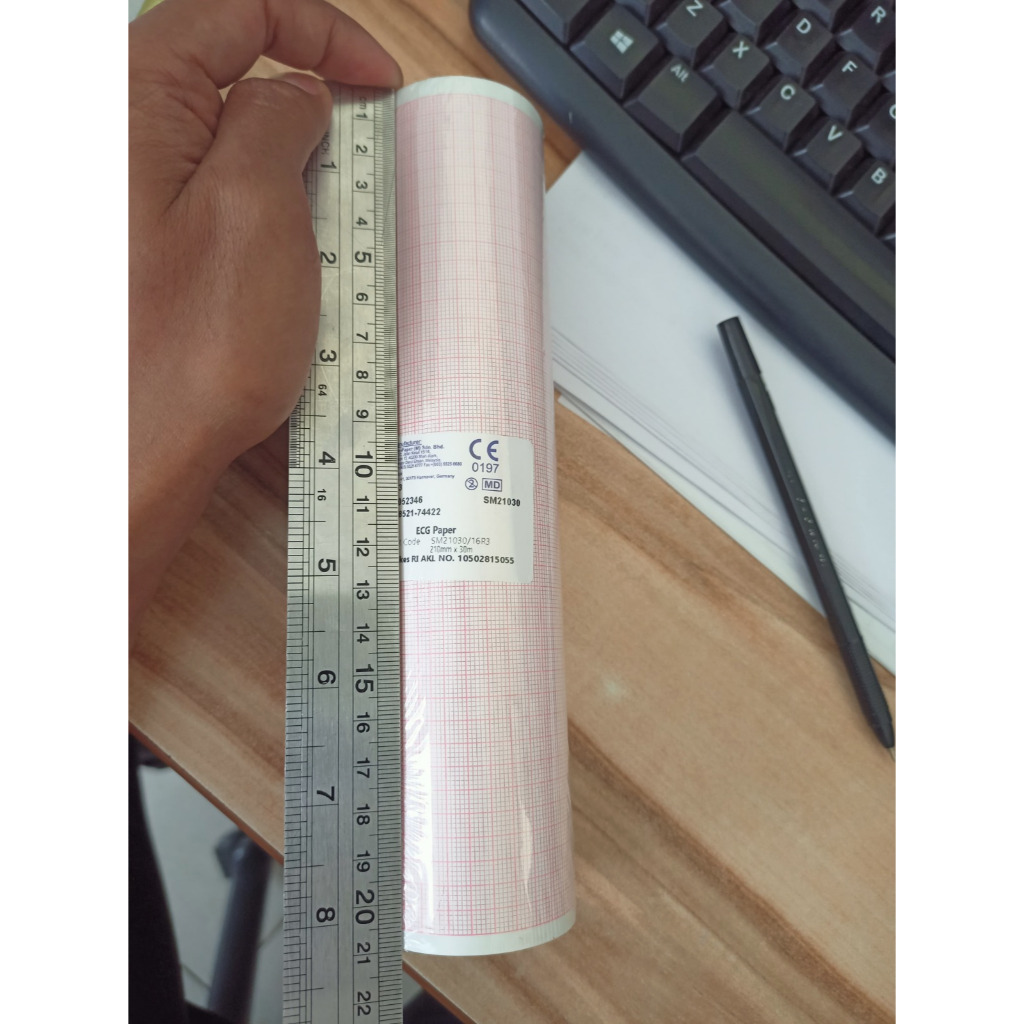 Kertas ekg / ukuran 210 x 30m / 210 x 30m / kertas ekg roll / ekg roll / roll 210 x 30 / roll 210 x 