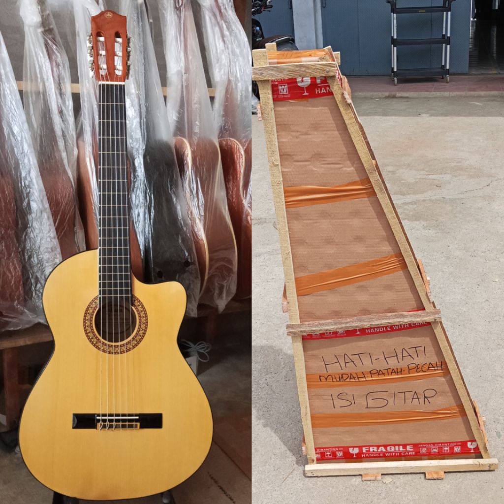 Gitar Yamaha Clasik C310 Senar Nilon Akustik Tanem Besi Bonus Tas