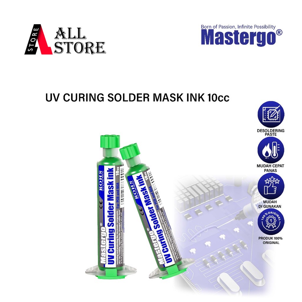 MASTERGO SOLDER MASK INK MG10 - SOLDER MASK INK MASTERGO MG-G10 ORIGINAL - UV CURING SOLDER MASK INK