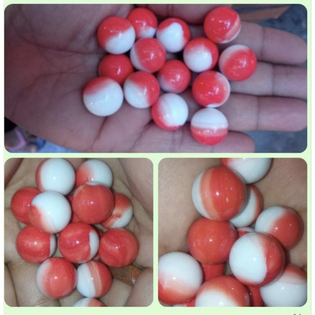 [50pc] Gundu Kelerang Keleci Merah Putih / crystal / poogy dll