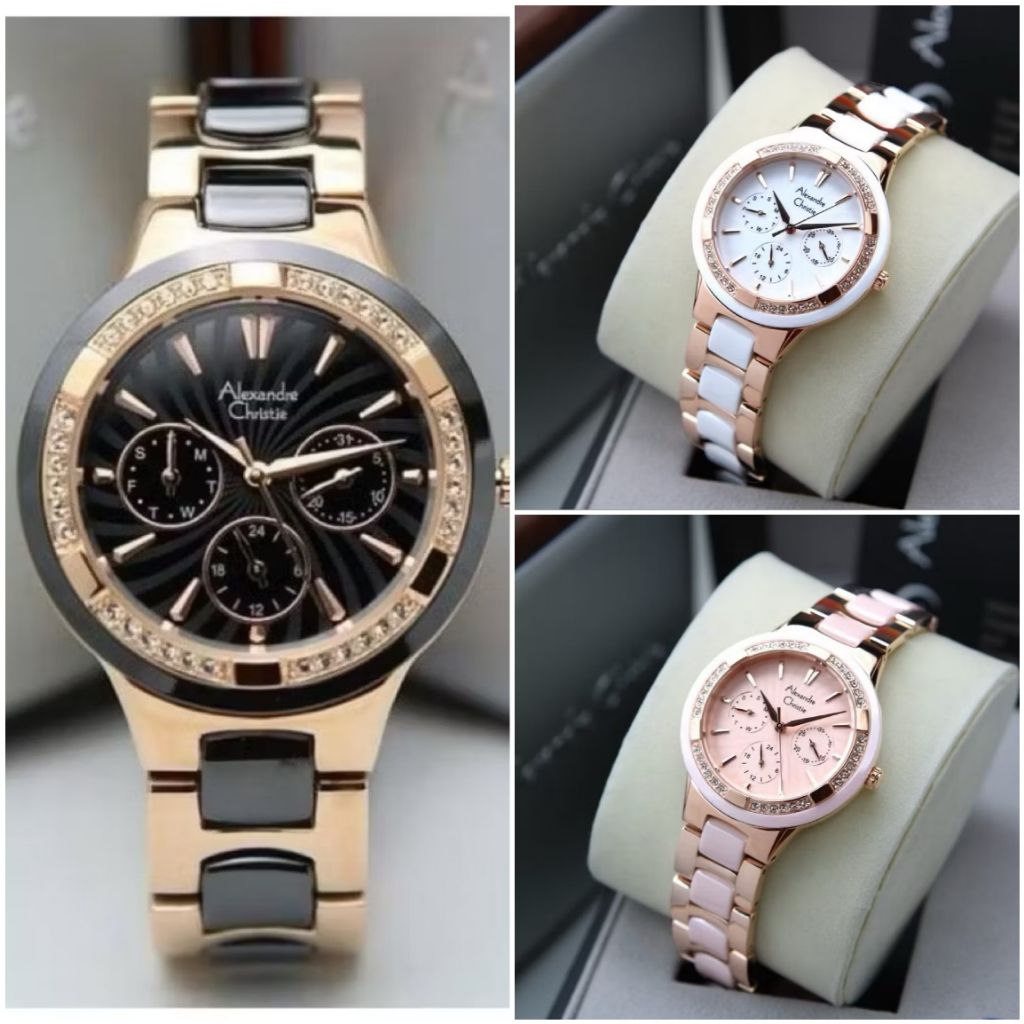JAM TANGAN ALEXANDRE CHRISTIE AC 2299 / AC 2862 CERAMIC WANITA. ORIGINAL