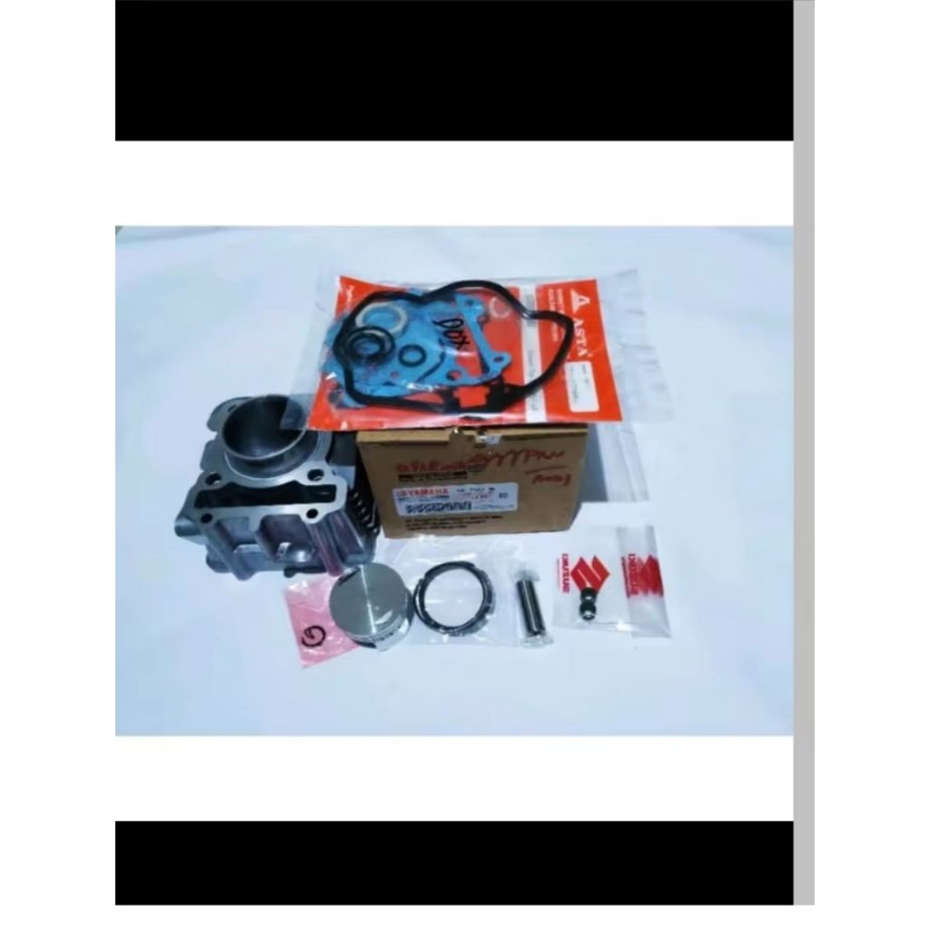 BLOK SEHER KOMPLIT+SEHER + RING +TOP+SET+SEAR KLEP MIO M3/MIO Z 125 PRDUK KUALITAS ORI