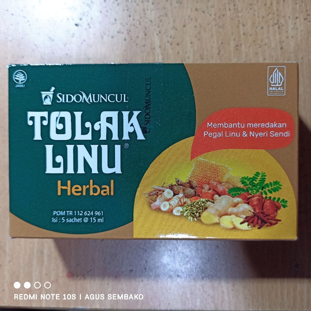

1 pak tolak linu herbal 5 sachet