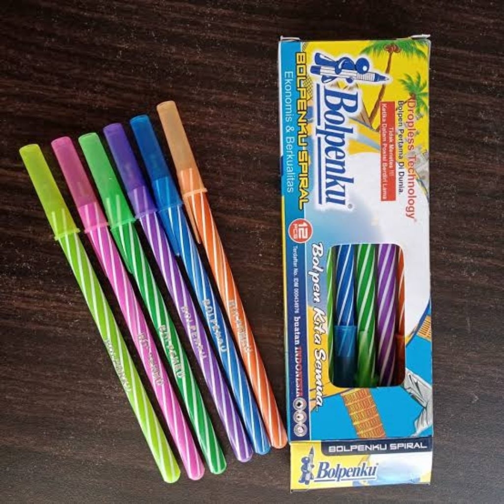 

bolpenku bolpoin bolpen pen lilin spiral (isi 12 pcs)
