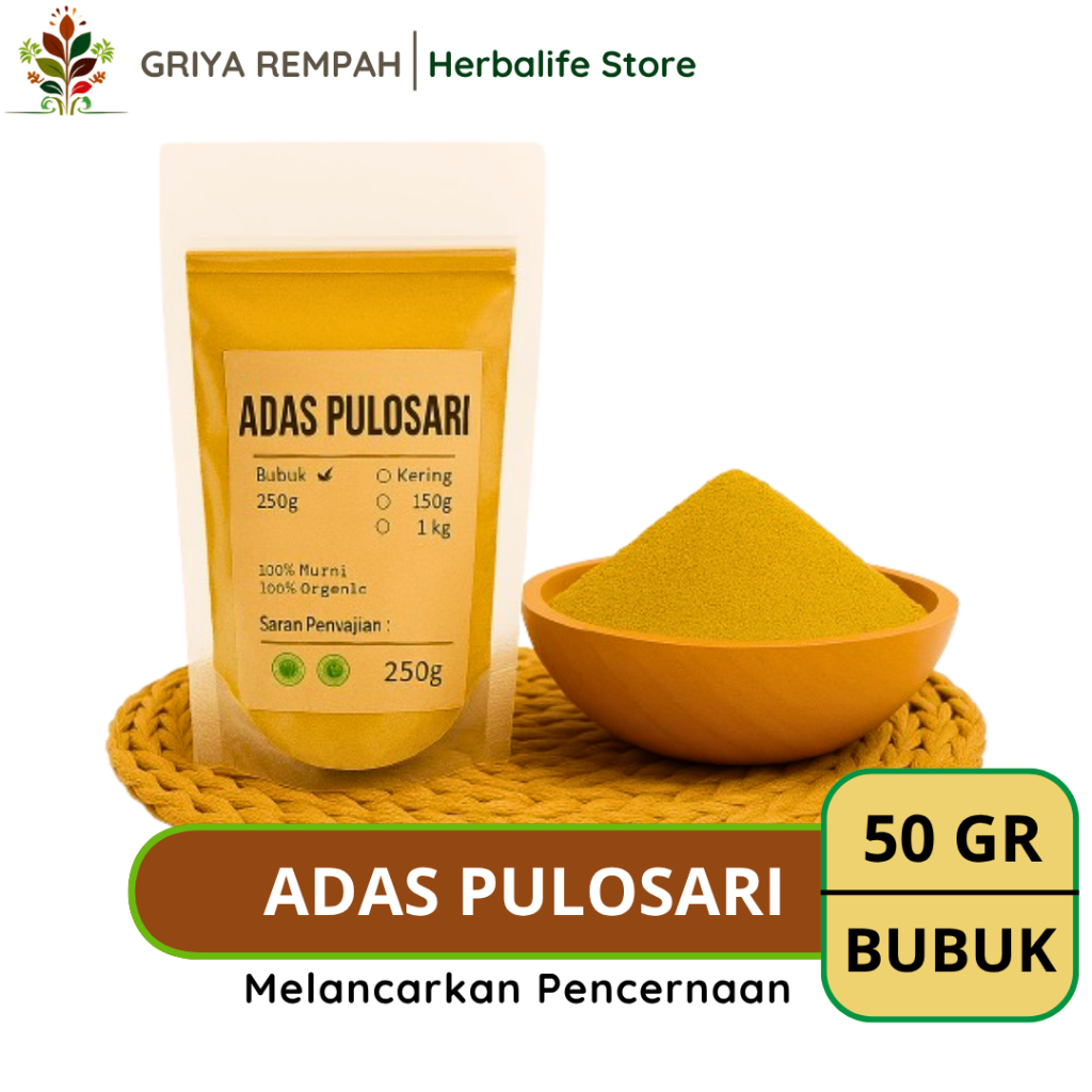 

ADAS PULOSARI BUBUK 50 GRAM Premium –Adas Pulowaras Ramuan Rempah Herbal Kering Alami untuk Kesehatan Optimal Simplisia