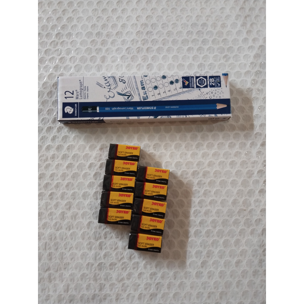 

TERMURAH PAKET HEMAT PENSIL STEADTLER 1 PACK [12PCS] + PENGHAPUS JOYKO 10 PCS