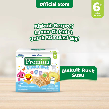 PROMINA Rusk Biskuit Susu usia 6 bulan - Biskuit bayi-Makanan bayi 130gr