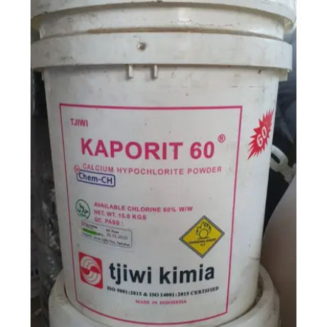 Kaporit bubuk / Kaporit Tjiwi 60% / Kaporit Powder 60% / kaporit60 / 1 pail 15 kg