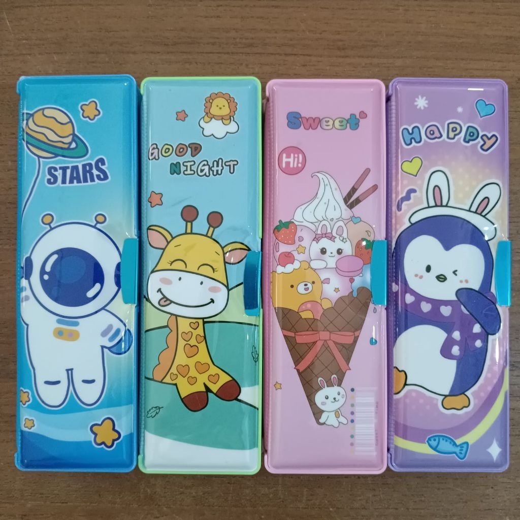 

[LJ] Kotak Pensil Magnet Mini - Pencil Case Anak Sekolah Tempat Alat Tulis Desain Karakter Lucu Squeezy