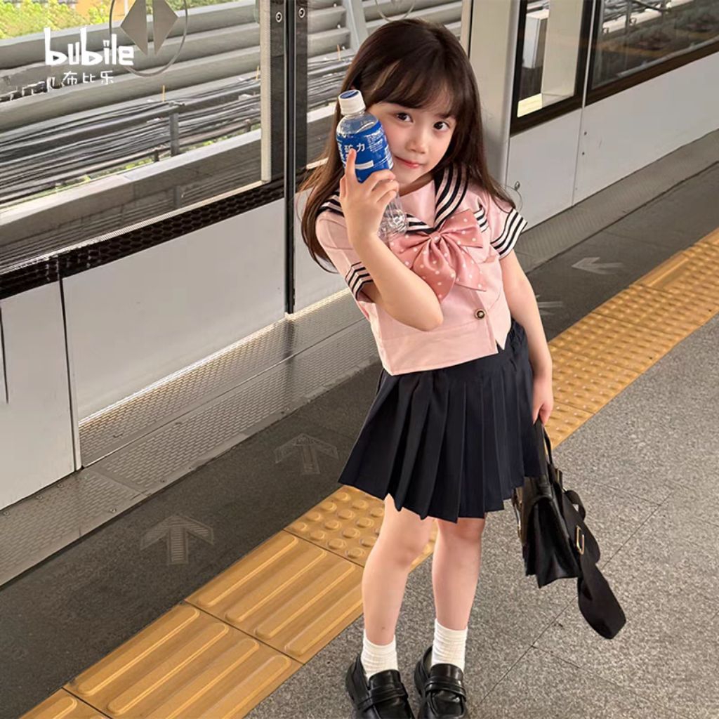 seifuku kids - seragam sekolah jepang perempuan pink cosplay