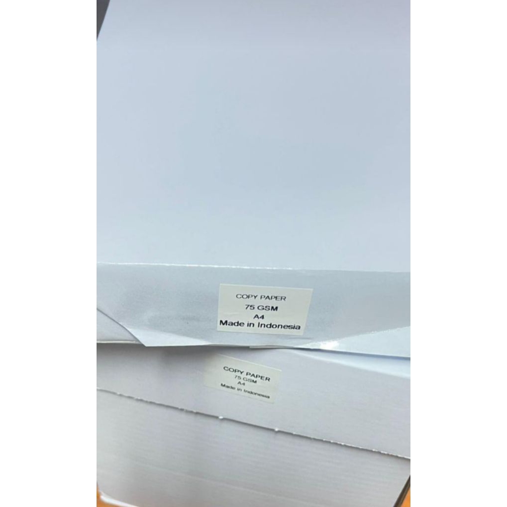 

Kertas HVS A4 75gr Non Brand Polos 1box isi 5 rim TERMURAH Kualitas Bagus