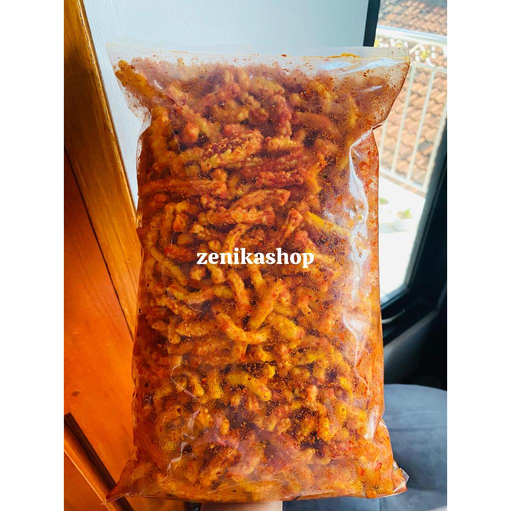 

seblak kerupuk manggar 1kg pedas daun jeruk