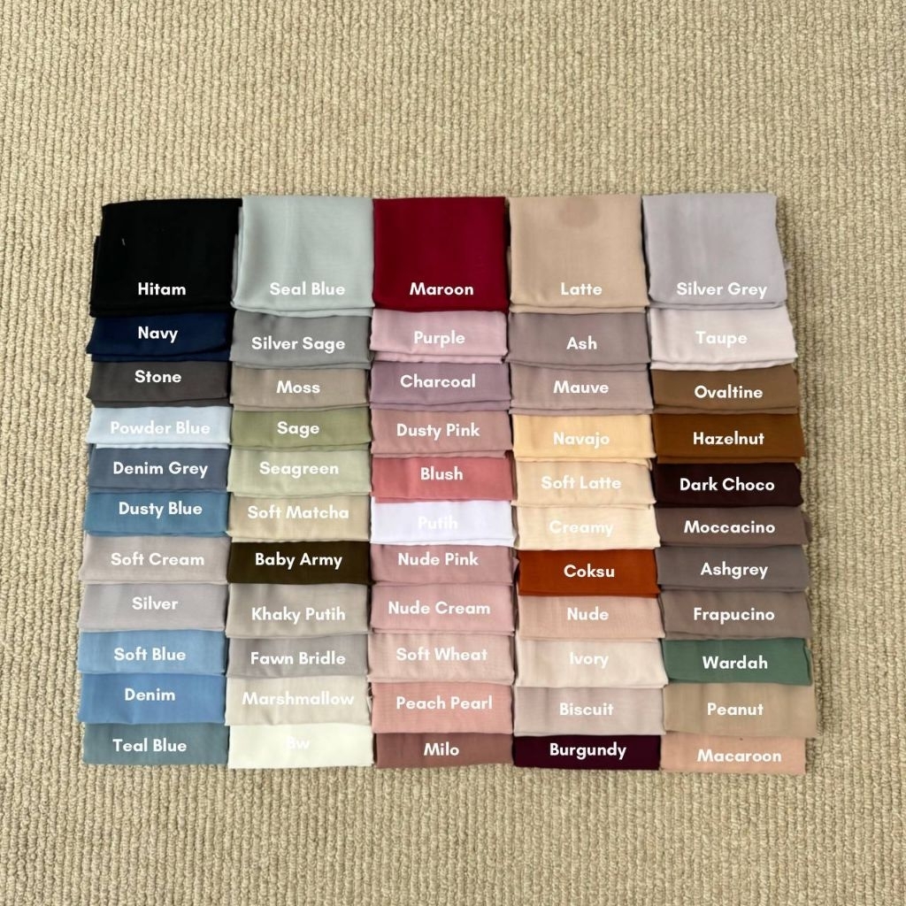 AILA HIJAB (Malay scarf 4 oval hijab segiempat oval  jumbo 130 cm pollycotton premium)