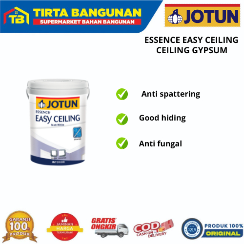 CAT KHUSUS PLAFON GIPSUM/GRC/TRIPLEK JOTUN EASY CEILING / CAT PLAFON