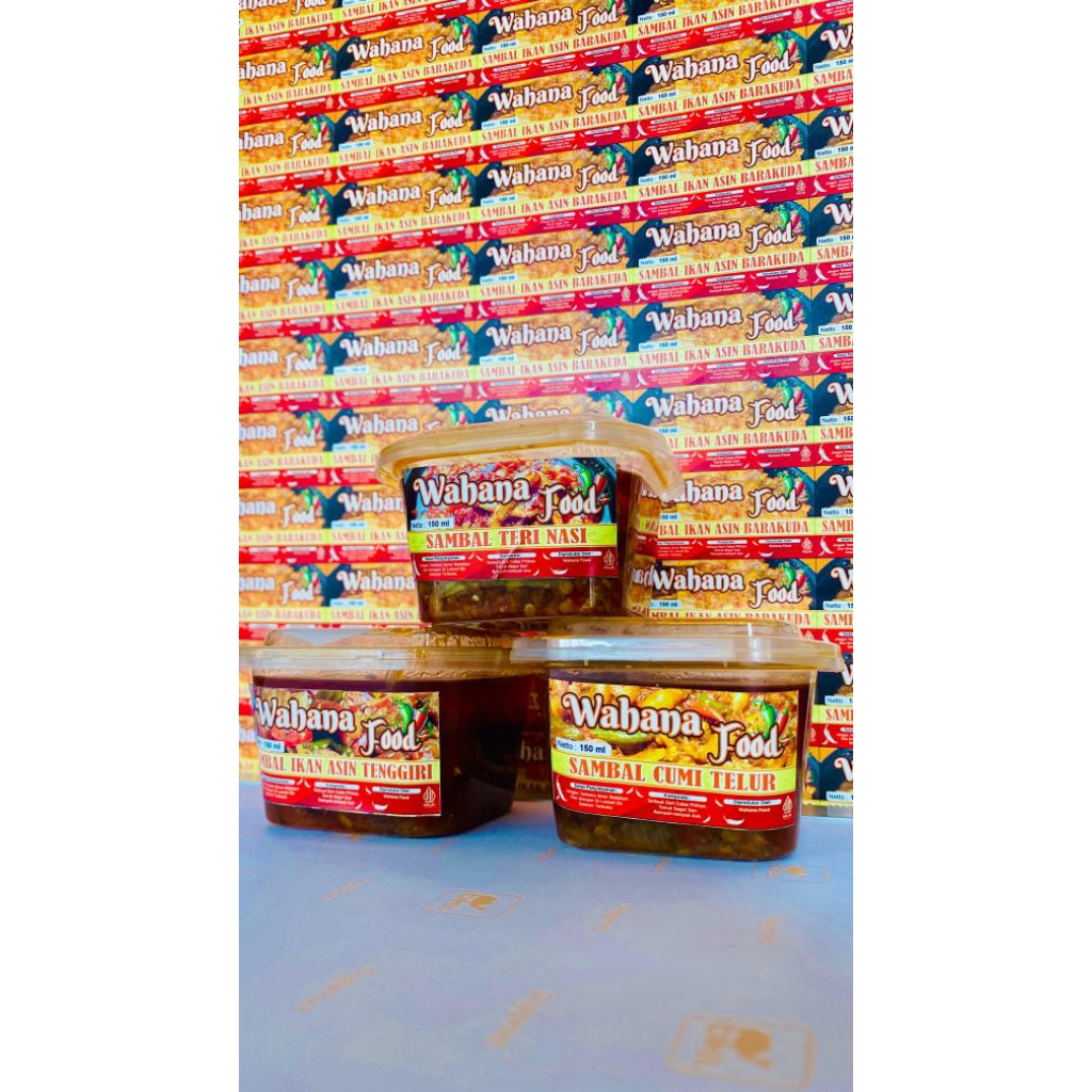 

sambal cumi telur, sambal teri nasi, sambal ikan asin tenggiri netto 150 gr