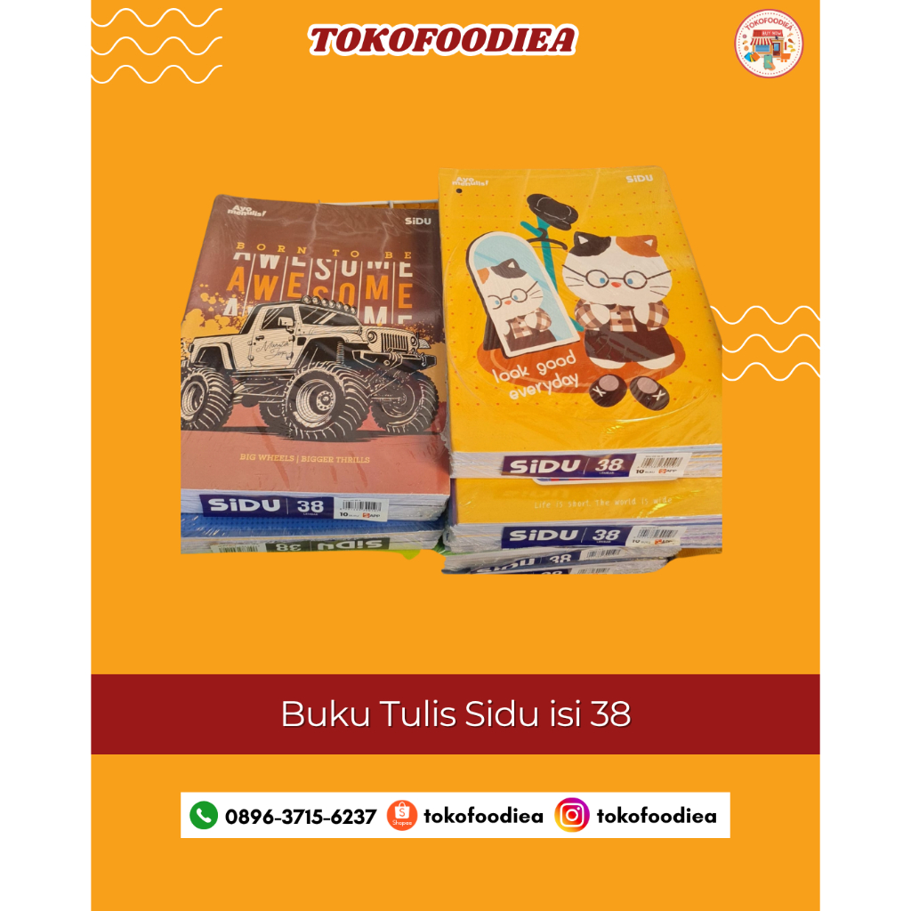 

Buku Tulis SiDU Sinar Dunia 10 Buku isi 38 Lembar Buku Sekolah Anak Laki dan Perempuan | Tokofoodiea