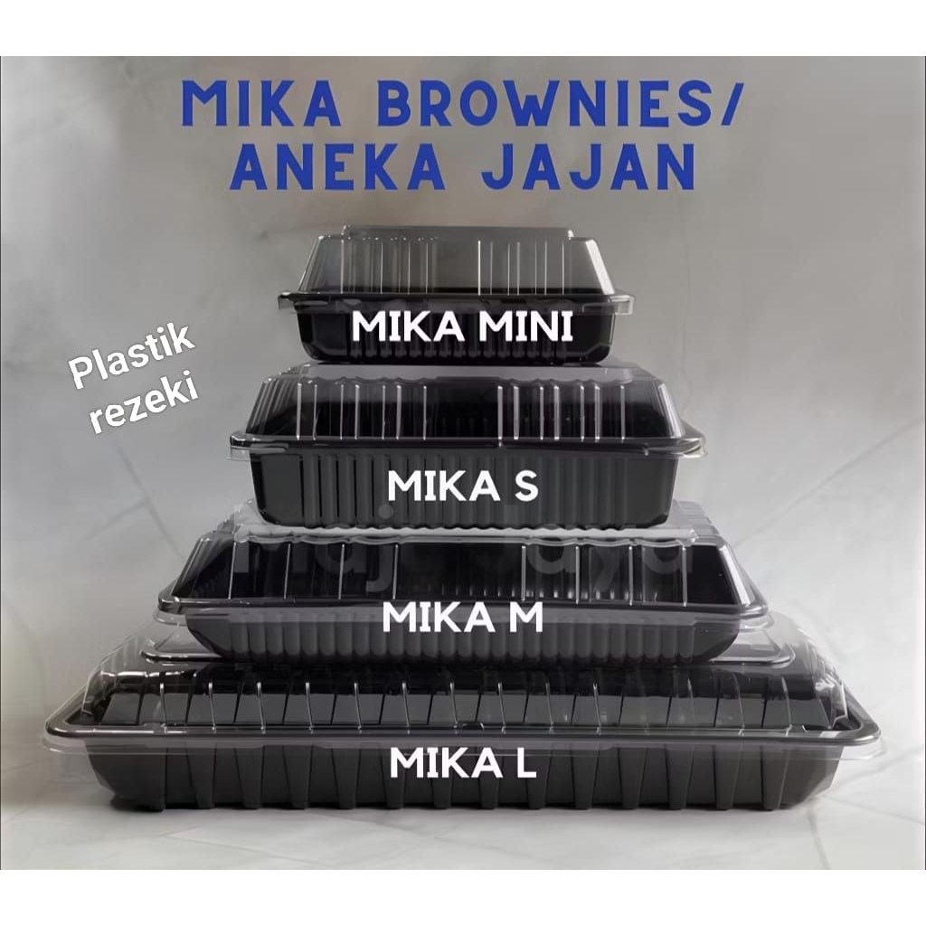 Mika Brownies S M L Kecil Sedang Besar LUX Tray Isi 25pcs Mika Brownies Kecil Small S Sedan...