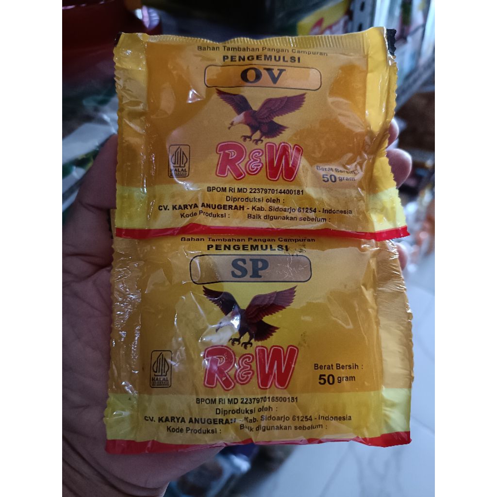 

R&W ovalet dan sp untuk kue