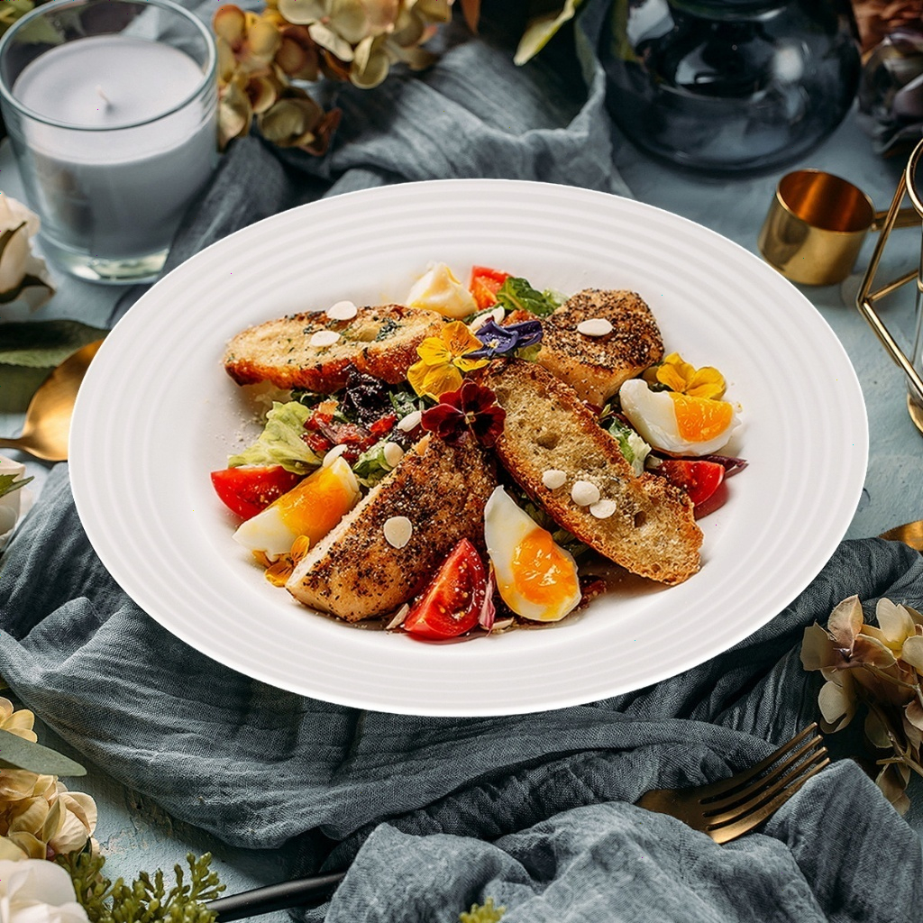 Piring Murah / Piring Makan Bulat Plastik/Piring Makan Plastik /22cm Piring Plastik