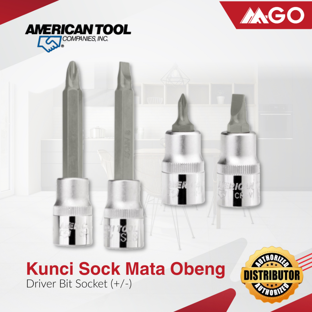 Kunci Sock Mata Obeng / Driver Bit Socket American Tool