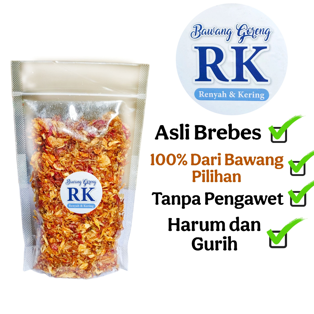 

Bawang Goreng RK 100g – Renyah & Kering | Standing Pouch Praktis