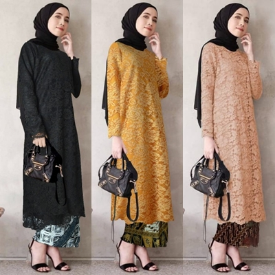 KEBAYA TUNIK BROKAT / KEBAYA BROKAT LD 130 KEBAYA / SETELAN KEBAYA JUMBO KURUNG PADANG KEBAYA PANJAN