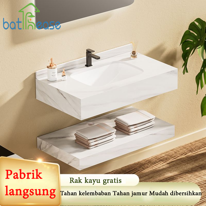 Lemari kamar mandi mewah (60cm / 80cm / 90cm) Lemari kamar mandi batu alami / loker Lemari kamar man