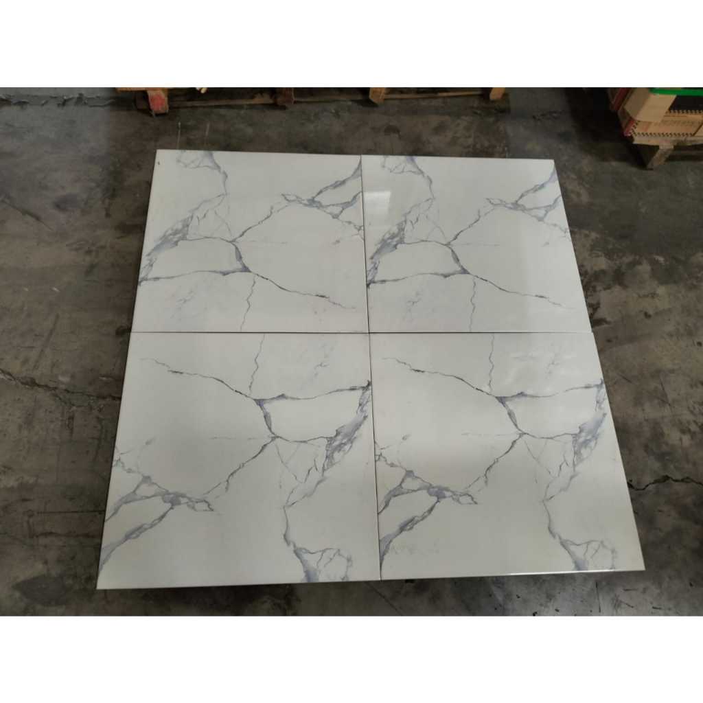 Keramik Lantai Ukuran 50x50 Libya Blue Keramik Motif Marble Carara