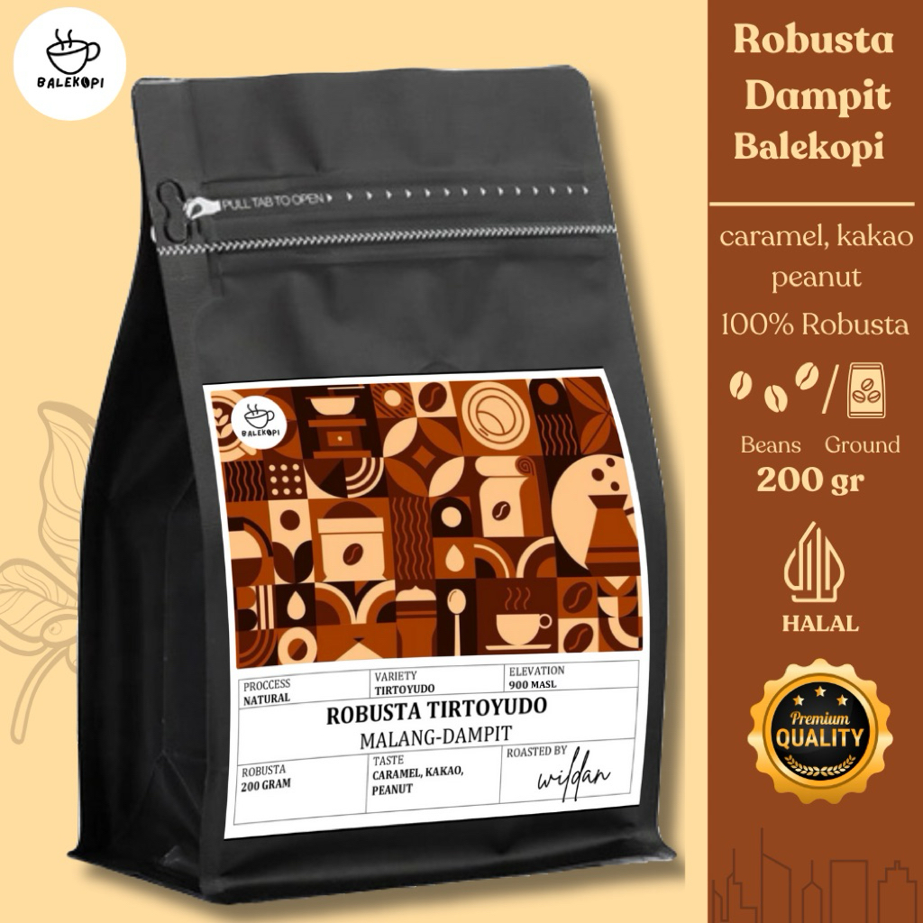 

Balekopi Kopi Bubuk Robusta Dampit 200 gram