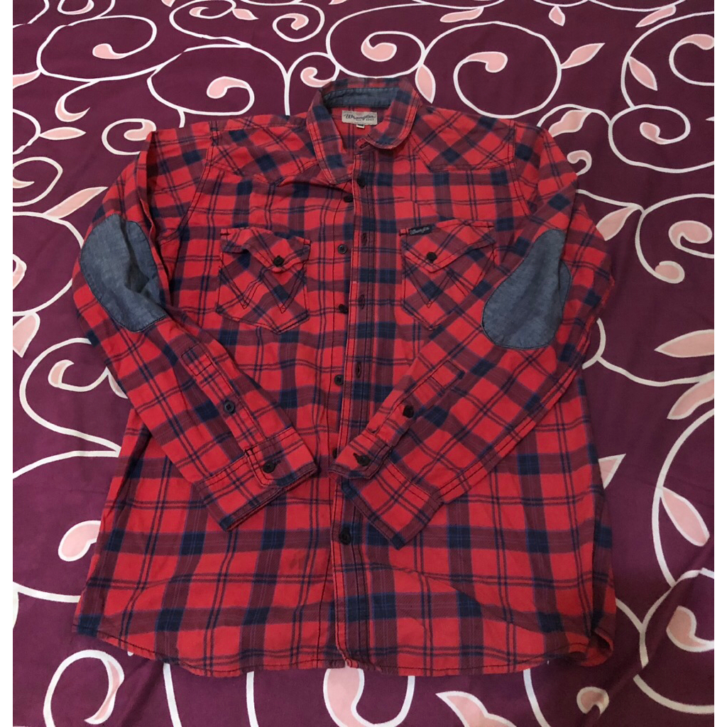 Preloved Wrangler 1947 Prototype Red Flannel - Vintage