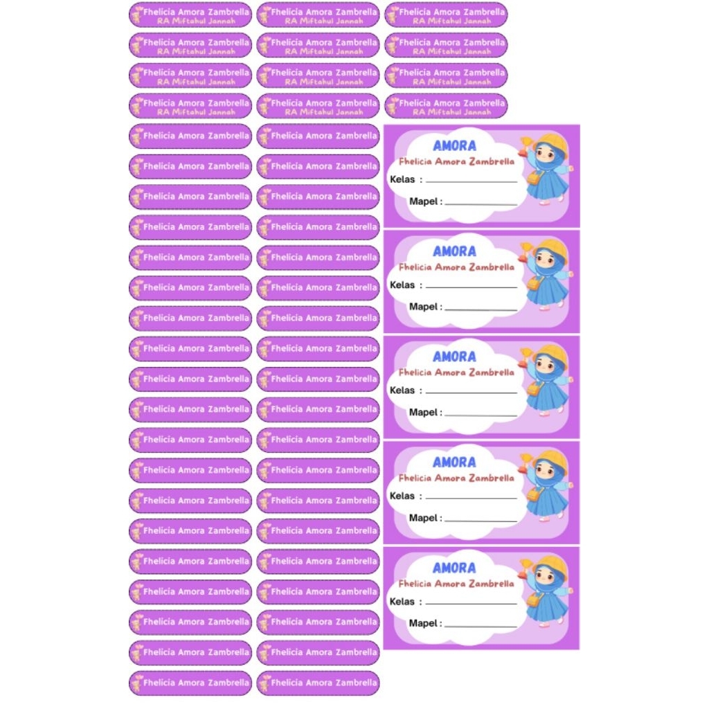 

label ATK anak sekolah