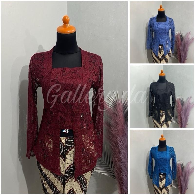 Kebaya Brokat Bali Kutubaru Polos