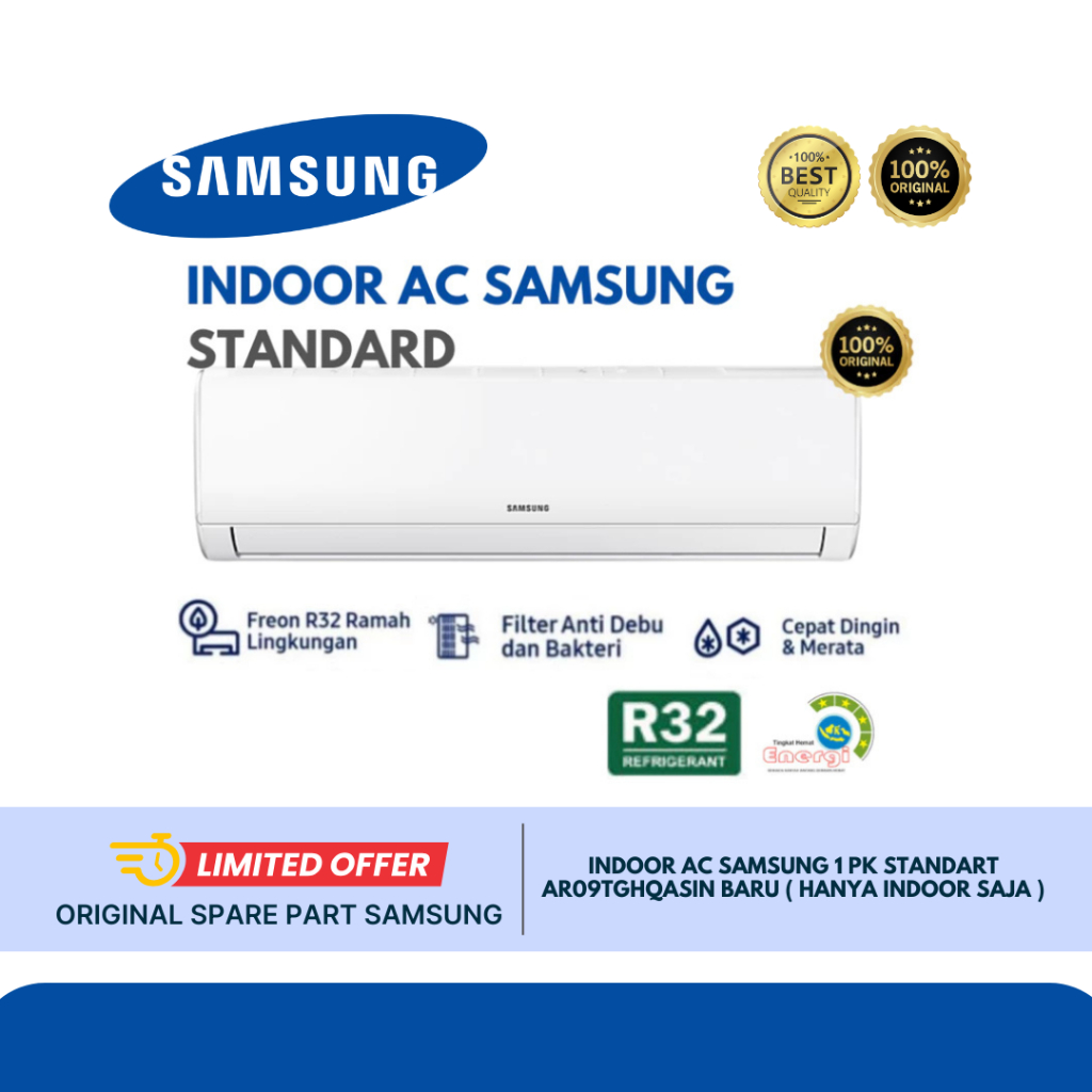 INDOOR AC SAMSUNG 1 PK STANDART AR09TGHQASIN BARU ( HANYA INDOOR SAJA )