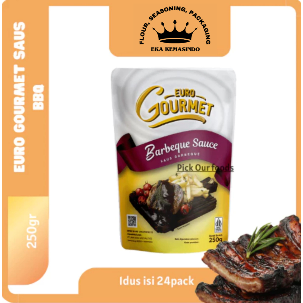 

Euro Gourmet Saus BBQ 250gr | Saus Barbeque | Saus Steak BBQ 250 gr