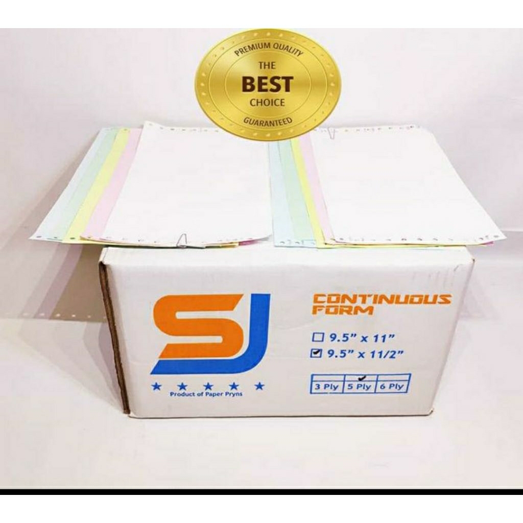 

kertas continues form SJ orange 5 ply 9.5x11:2