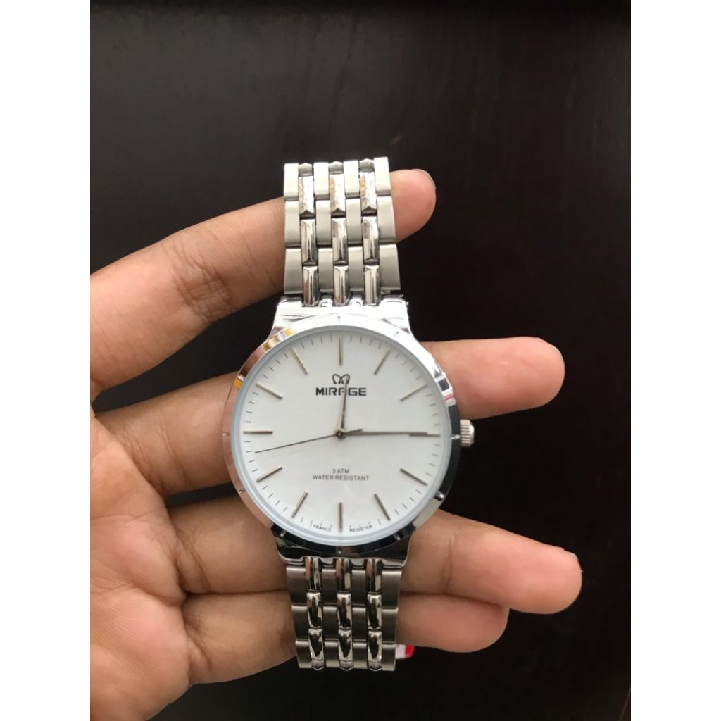 JAM TANGAN MIRAGE COWOK STAINLESS STEEL
