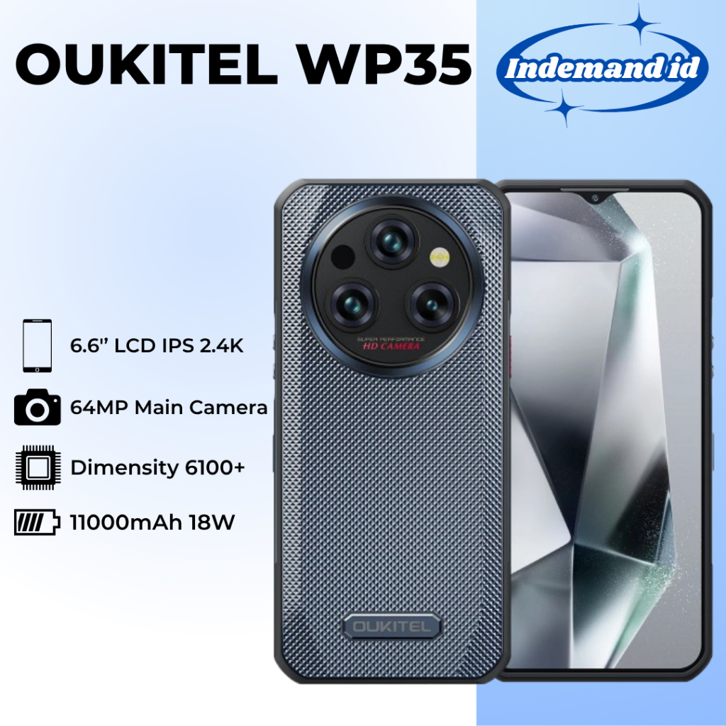 Oukitel WP35 5G 24GB 256GB 6.6 inch Android 14 11000mAh 64MP Rugged SmartPhone