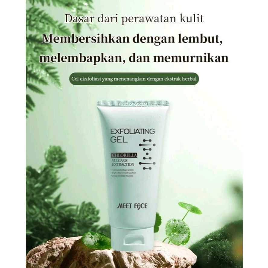 Meet face Exfoliating Gel Wajah Mengangkat sel kulit mati mencerahkan melembabkan 50g