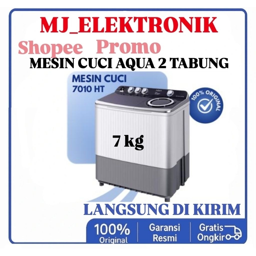MESIN CUCI AQUA 2 TABUNG 7 KG