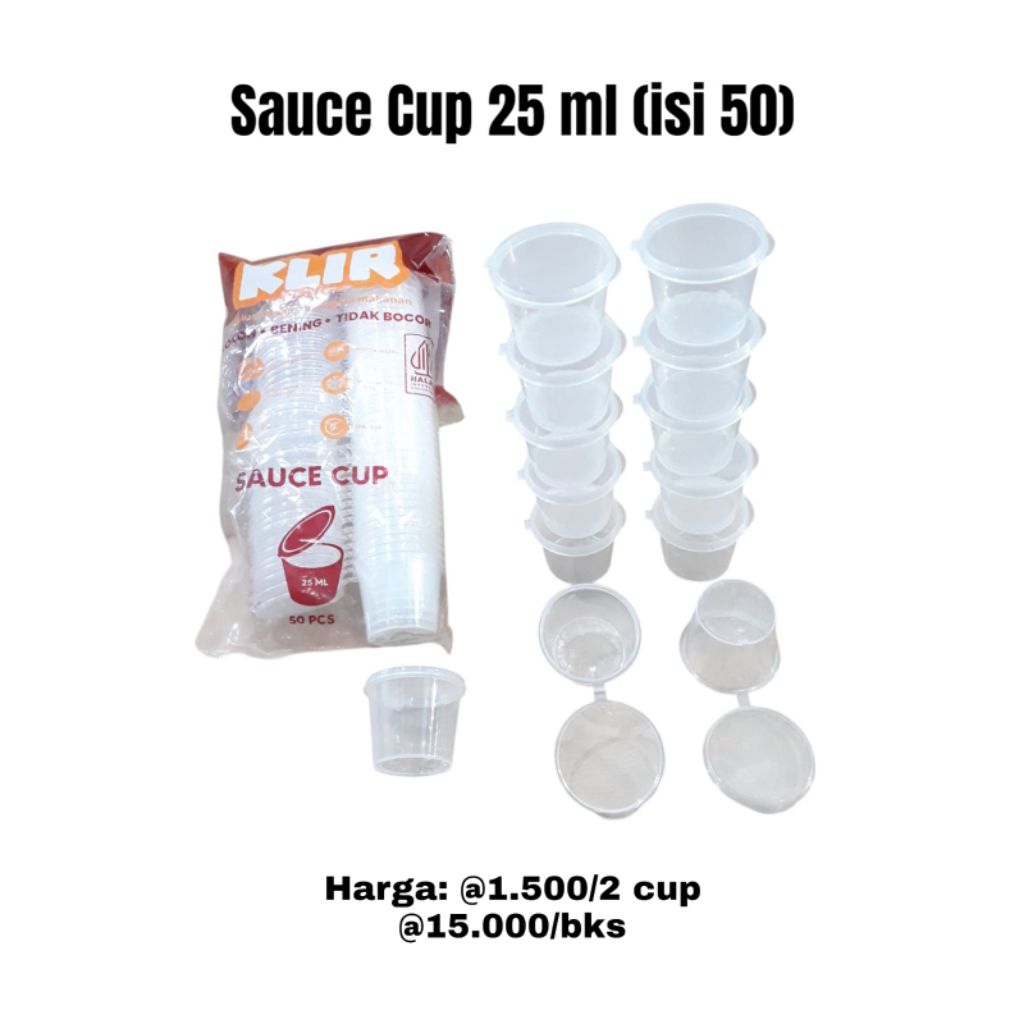 KLIR Sauce Cup 25 ml (satuan)