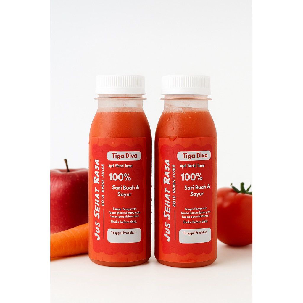 

JUS WORTEL APEL TOMAT| Tiga Diva JSR | Cold pressed Juice Tangerang Kota