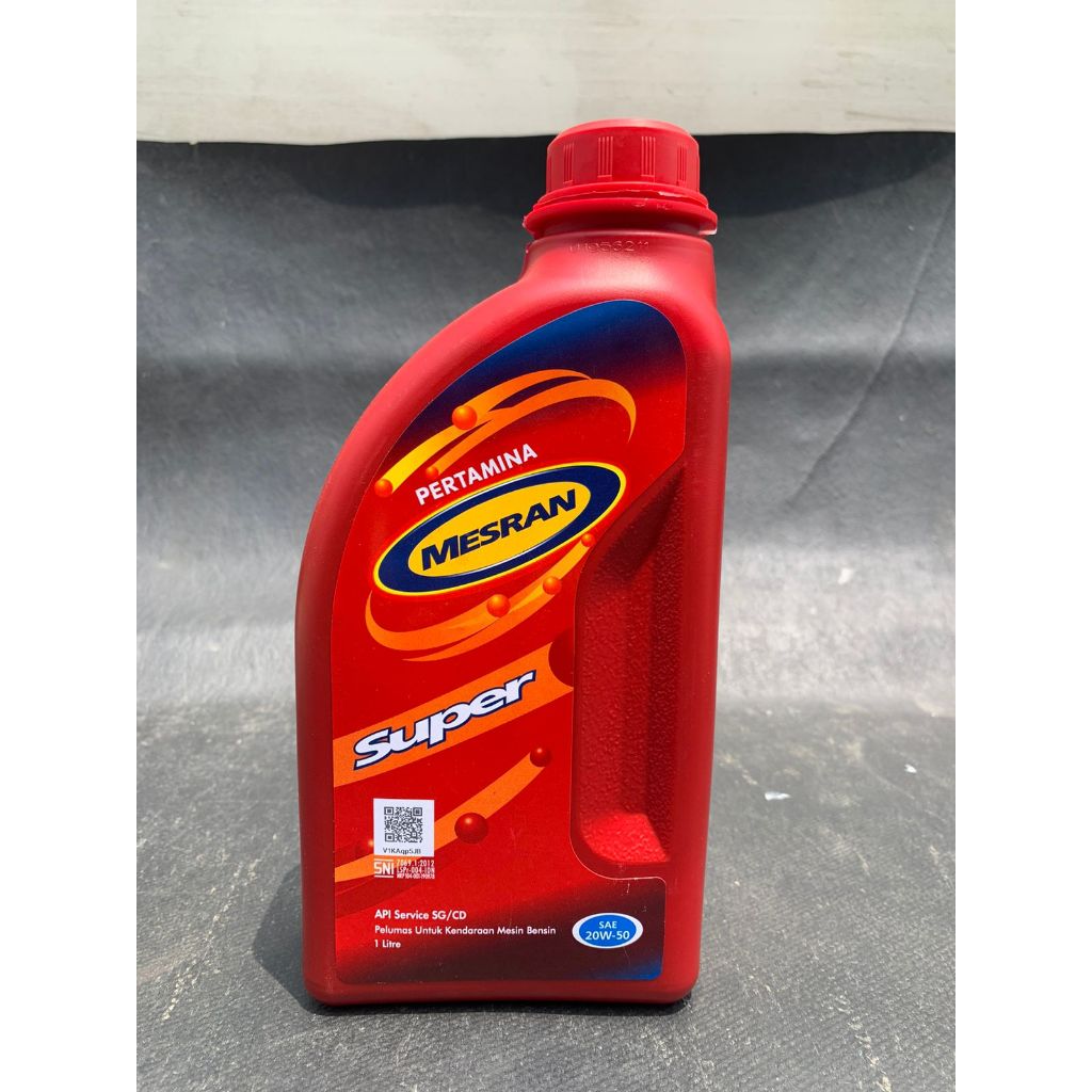 Oli Mesran Superr 1Liter SAE 20W-50 Oli Mesin Motor Bebek 4Tak / Oli Mesran 1 Liter