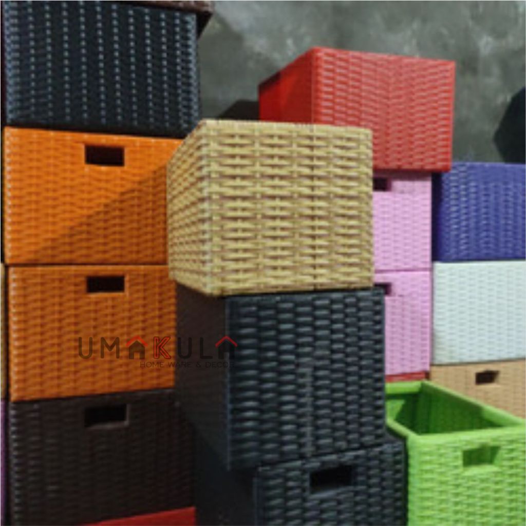 LACI SAJA CUSTOM ROTAN SINTETIS PELENGKAP RAK LEMARI ROTAN SINTETIS