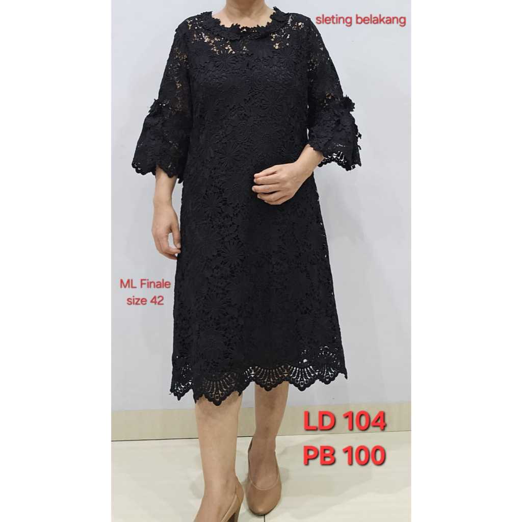 Preloved Dress Brukat Hitam | ML Finale