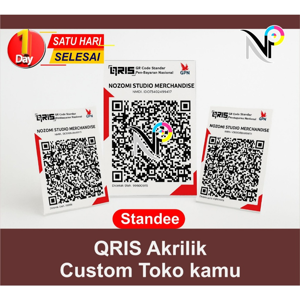 

Stand Barcode Qris Akrilik Custom Bentuk L / Display Qris Sticker Qris Nugraha